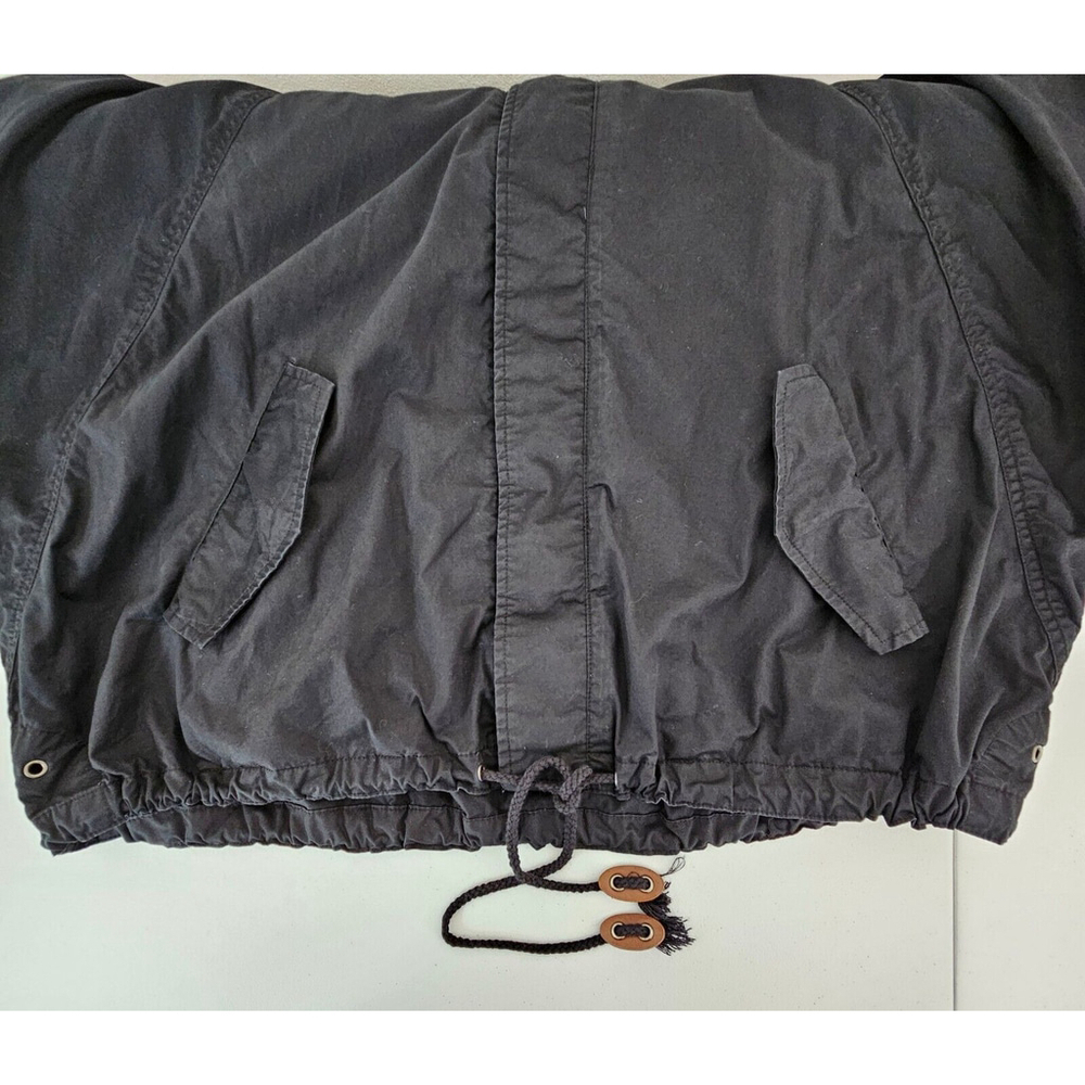 Kut From The Kloth Small Light Button Up Jacket Bat Wing Draw Cord Waist Black - Picture 14 of 16